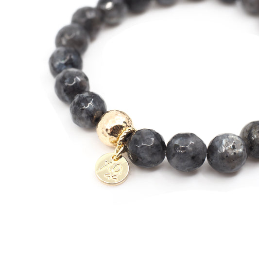 The Luna Bracelet in Black Labradorite