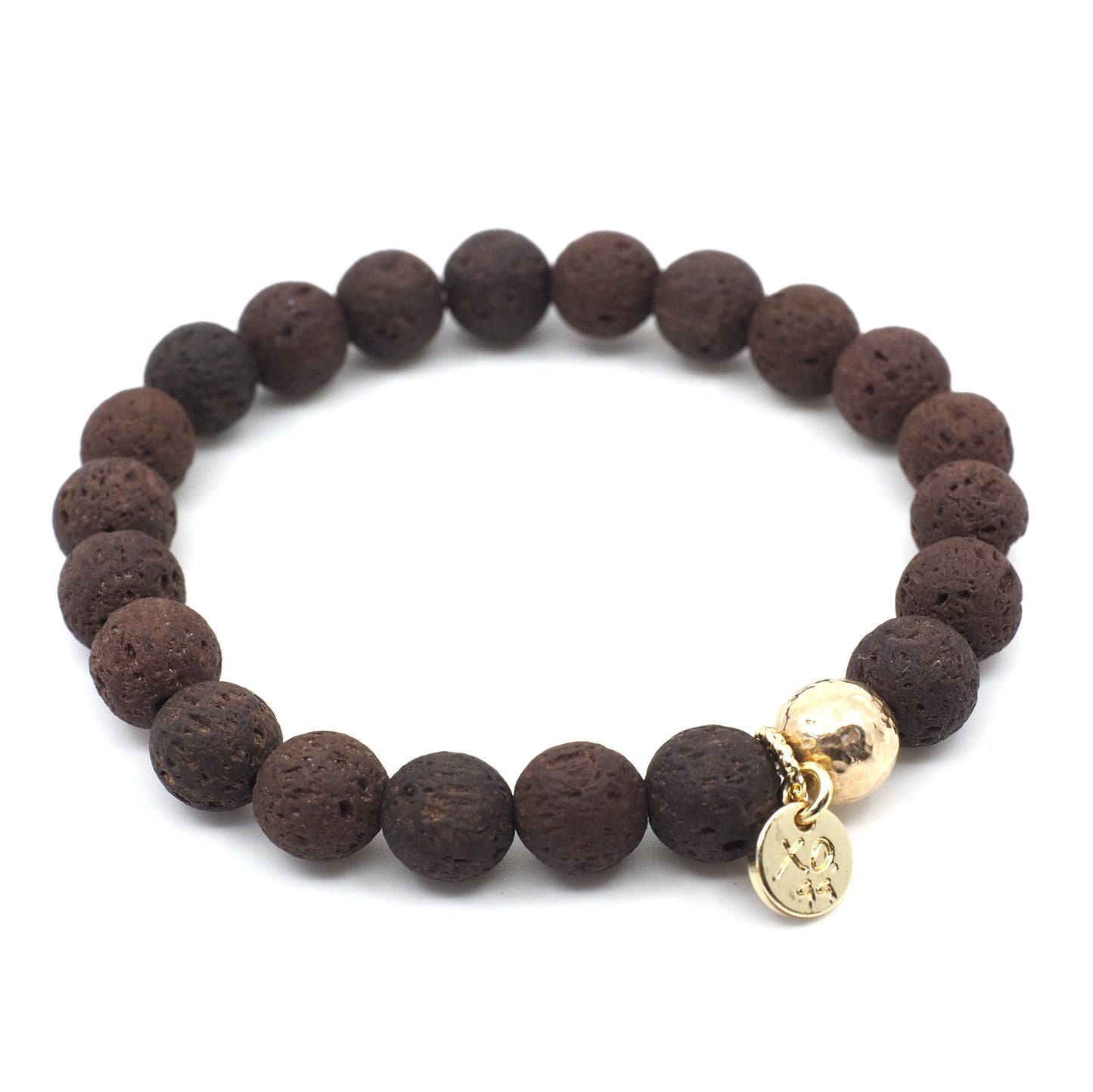 The Luna Bracelet in Brown Lava