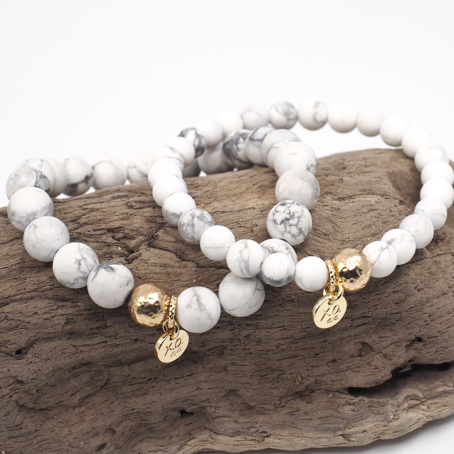 The Luna Bracelet in White Marble
