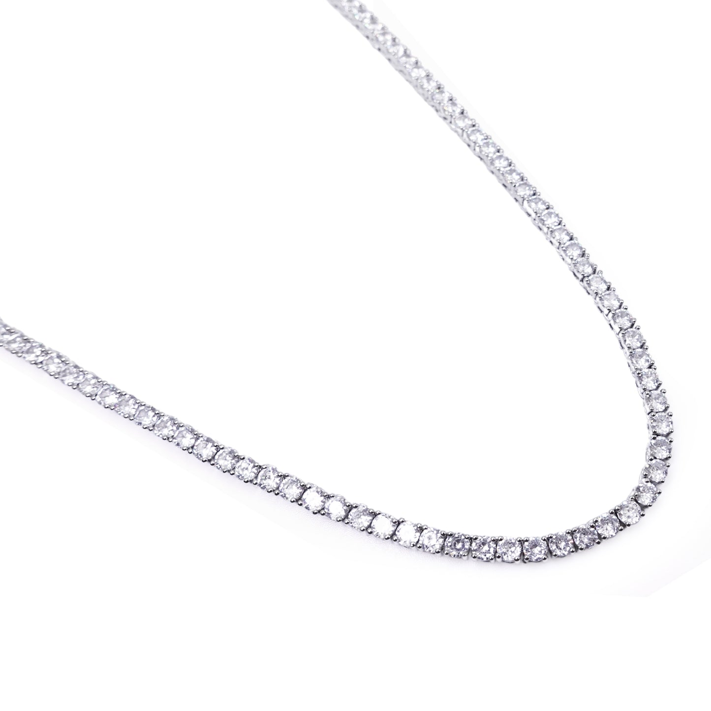 The Silver Bling Tennis Necklace