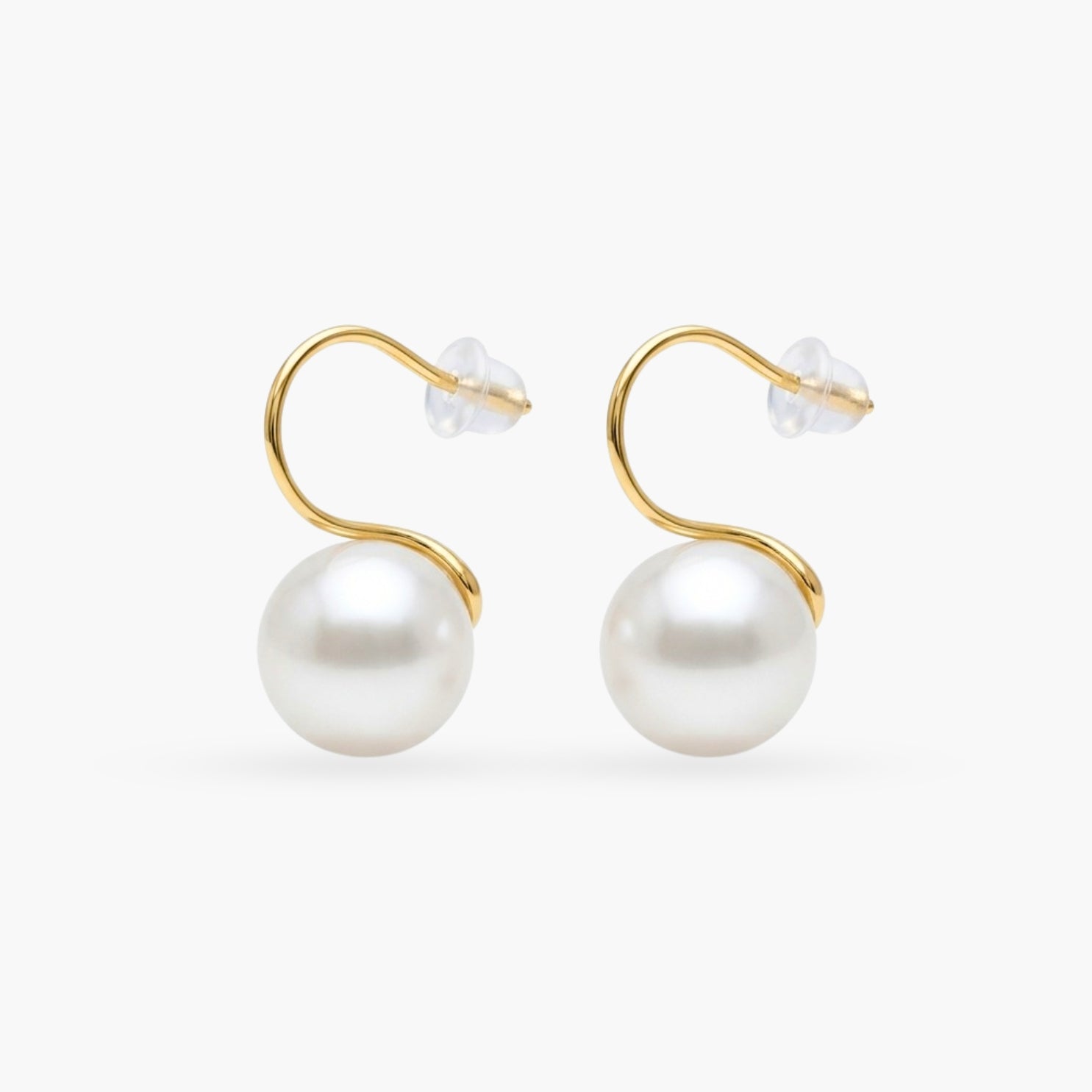 The Single Pearl Floating Earrings