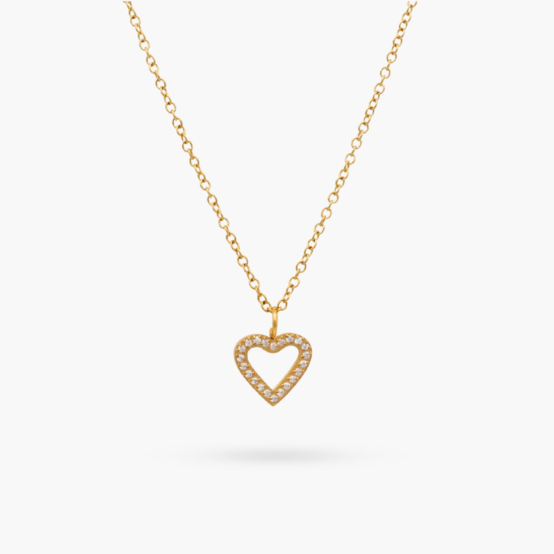 Dainty Silhouette Heart Necklace