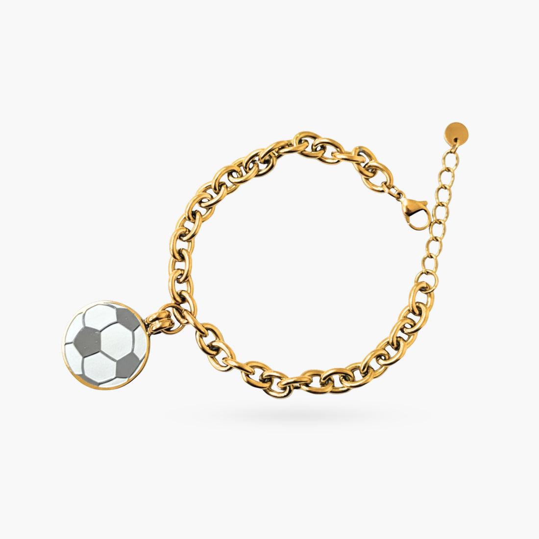 The Soccer Silver & Gold Coin Bracelet