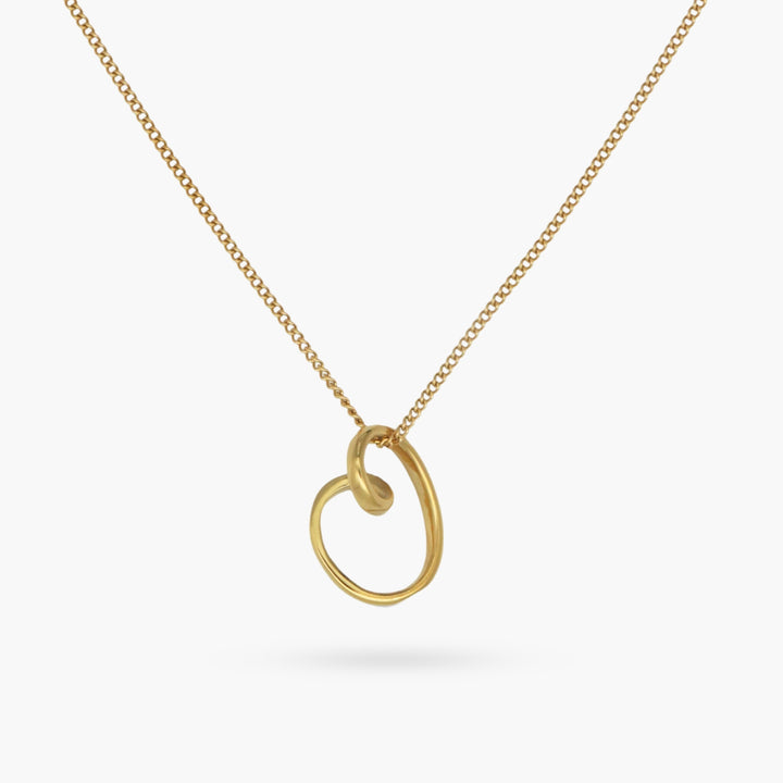 The Scribble Heart Gold Necklace