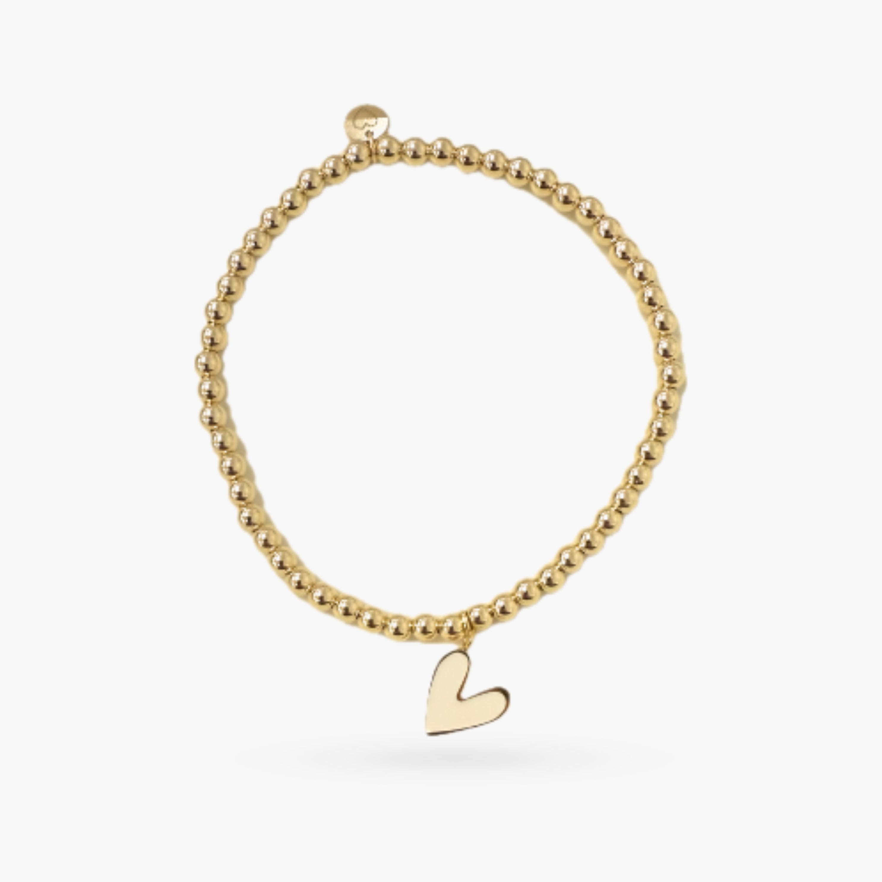 Eternity Bracelet Smooth With White Heart Charm