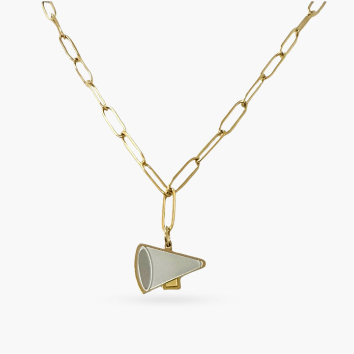 The Megaphone Silver & Gold Charm Necklace