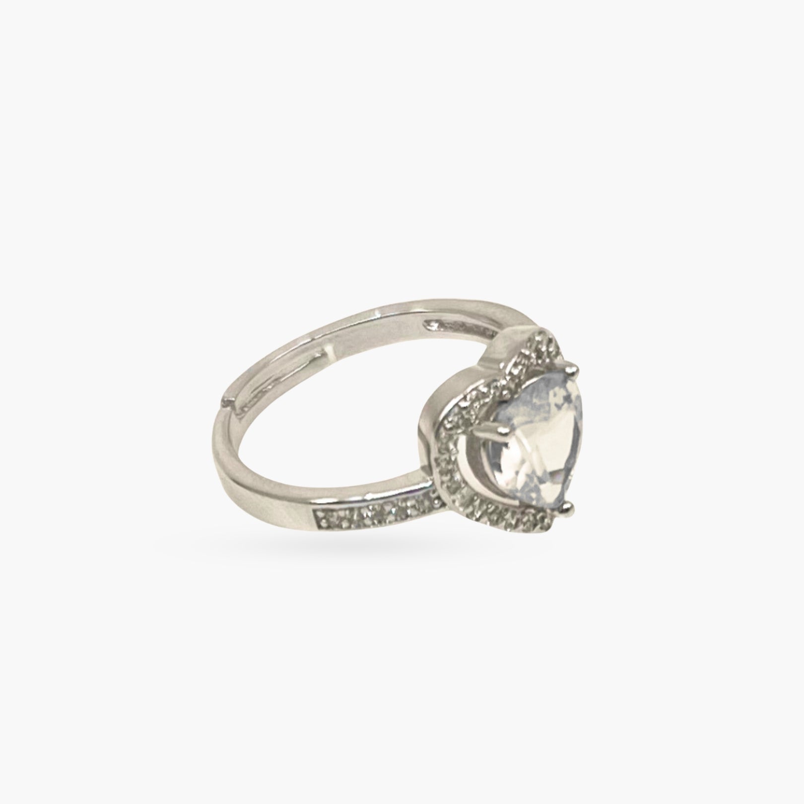 The Sweet Heart Diamond Ring in Silver