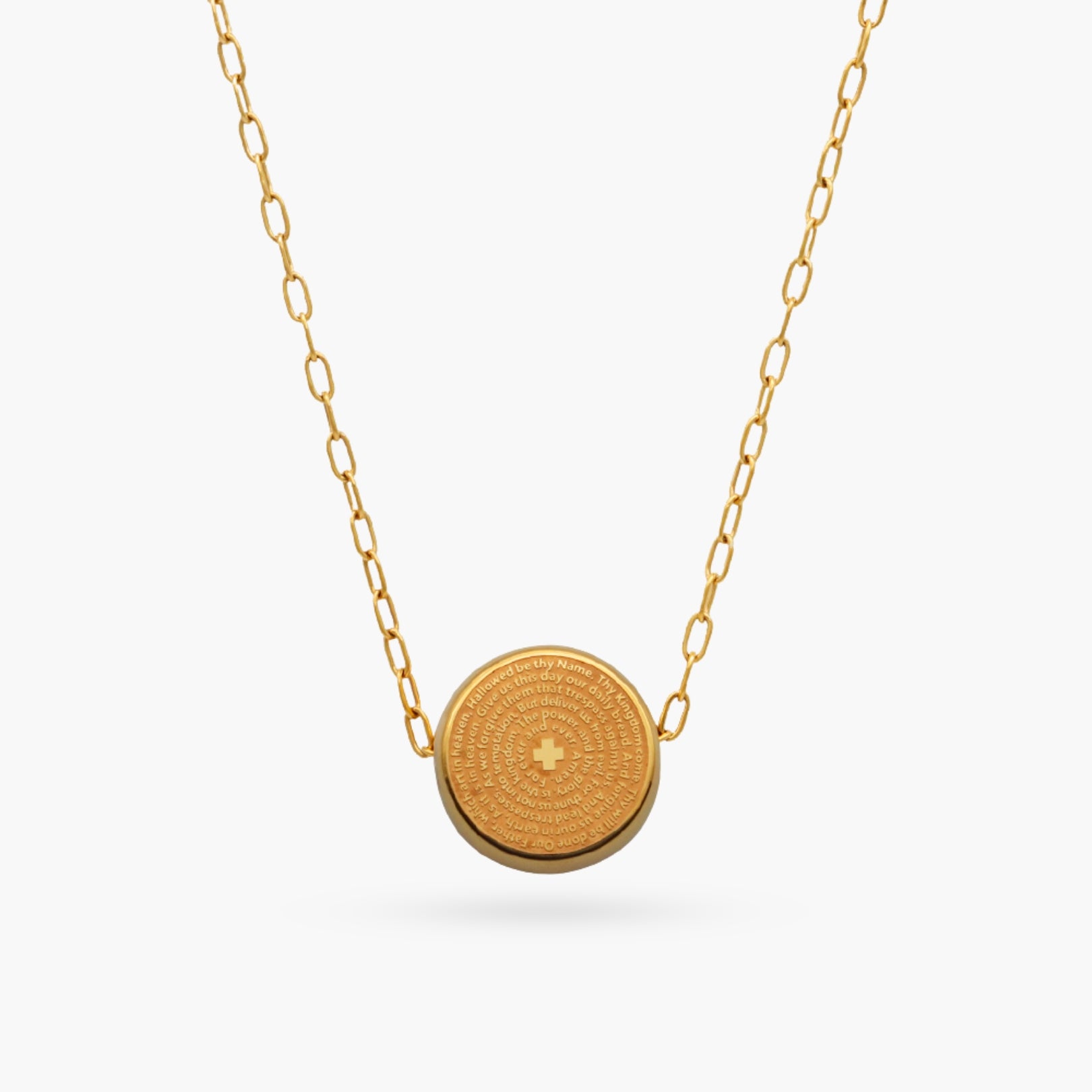 Lord's Prayer Round Necklace