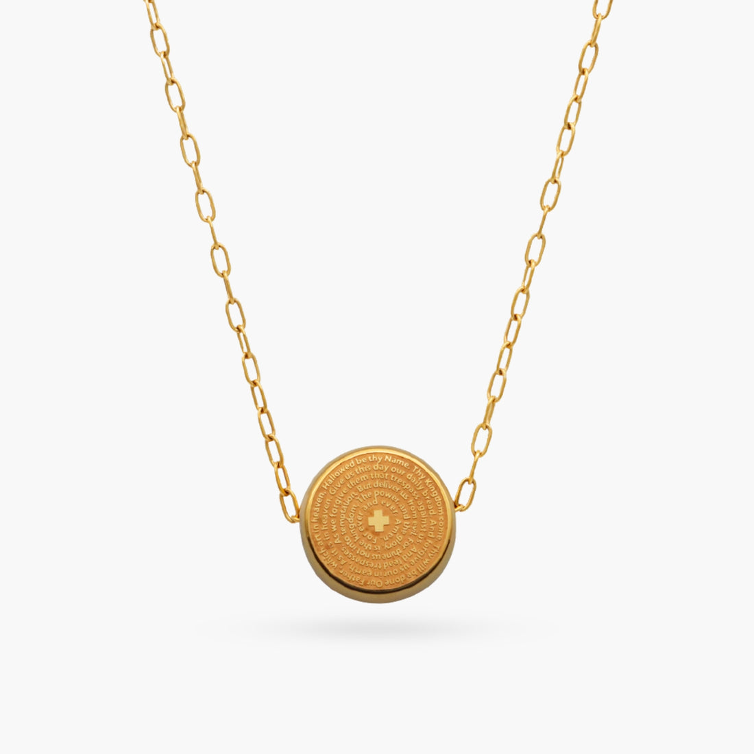 Lord's Prayer Round Necklace