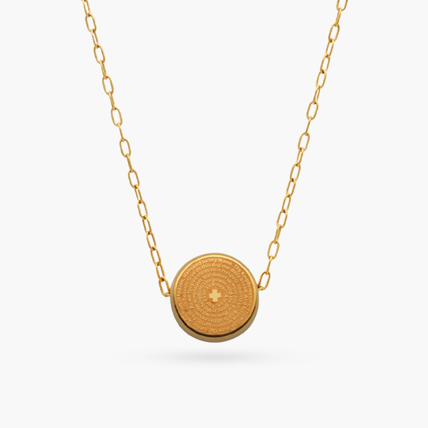 Lord's Prayer Round Necklace