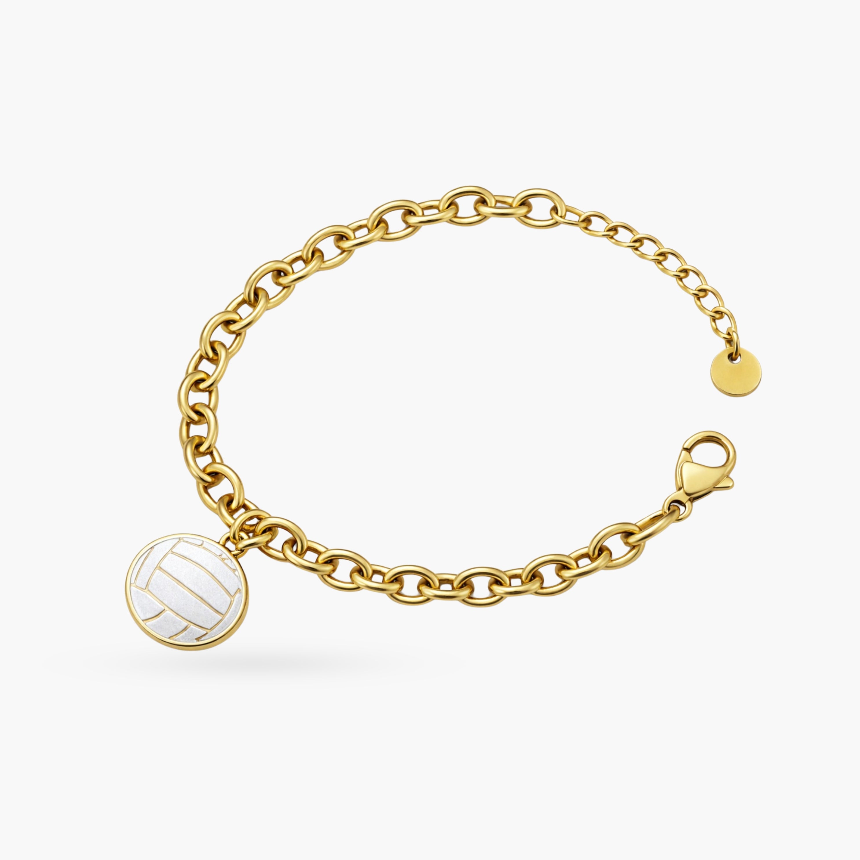 The Volleyball Silver & Gold Coin Bracelet