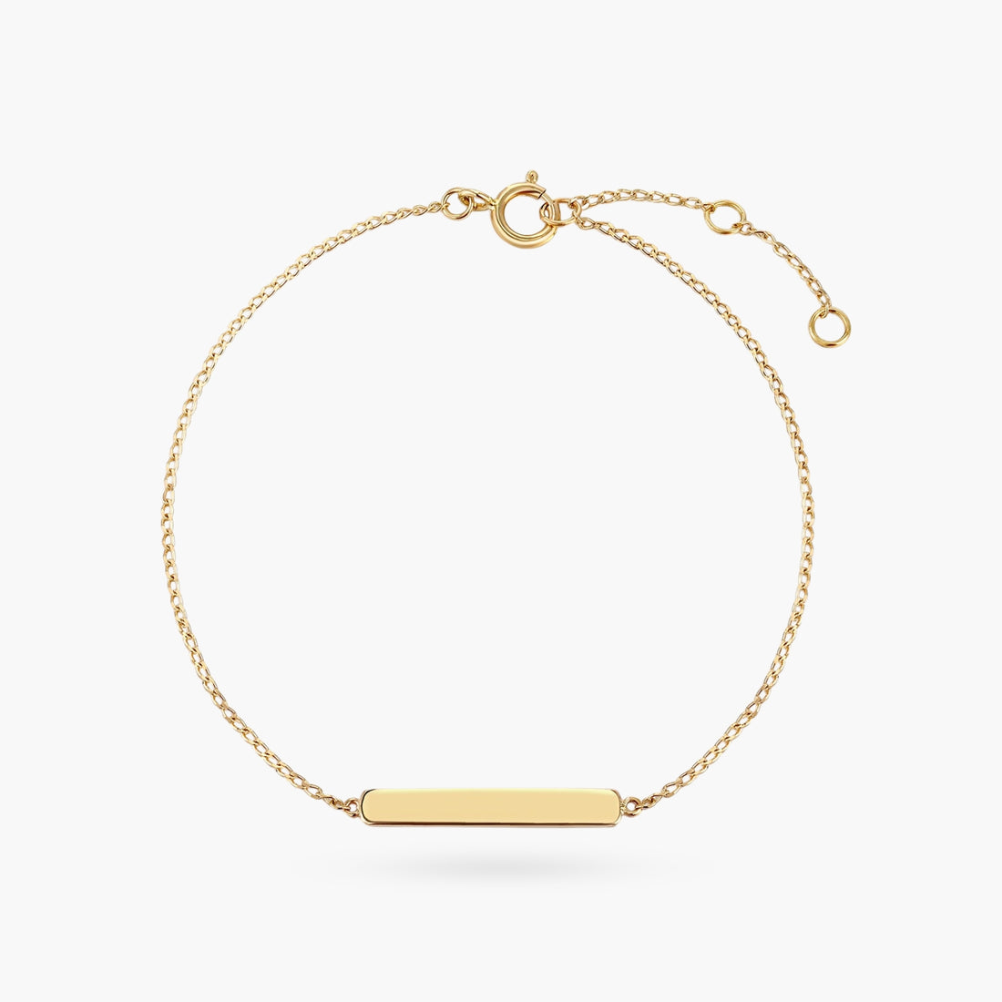 14k Gold Plaque Gold Bracelet