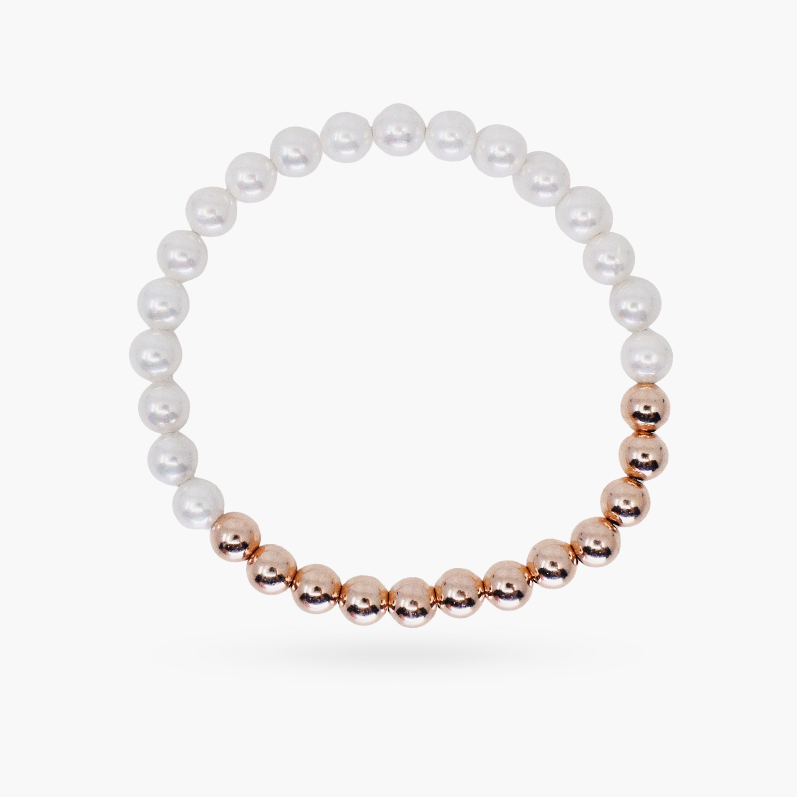 Eternity Pearl Bracelet in Rose Gold