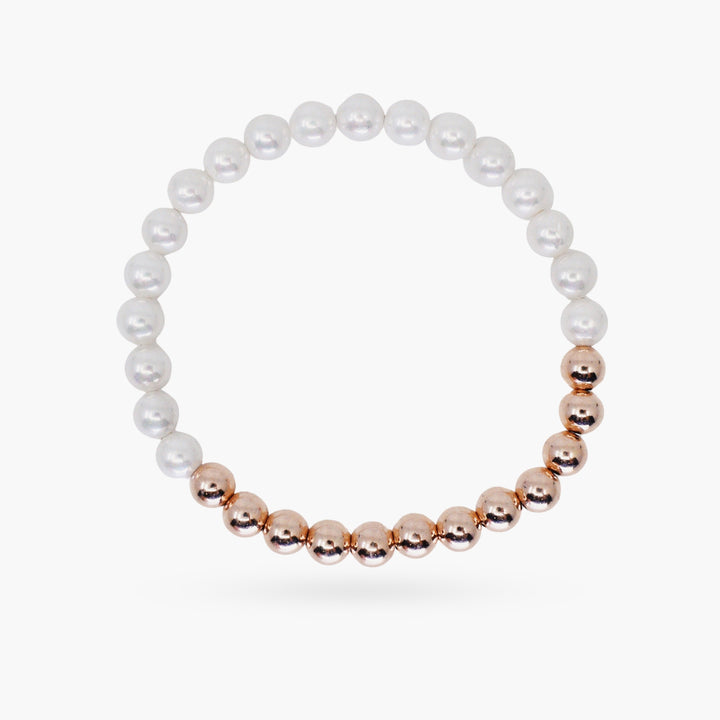 Eternity Pearl Bracelet in Rose Gold