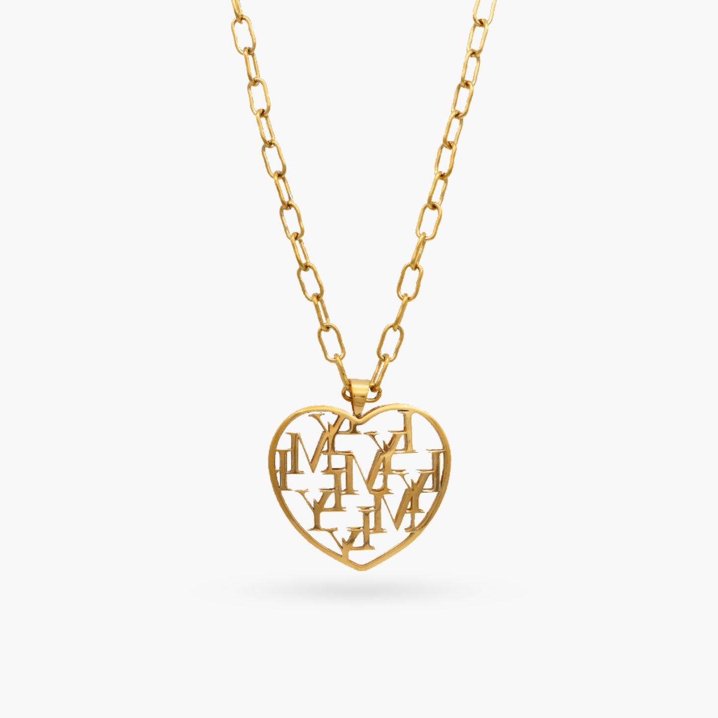 Large Heart Gold Necklace