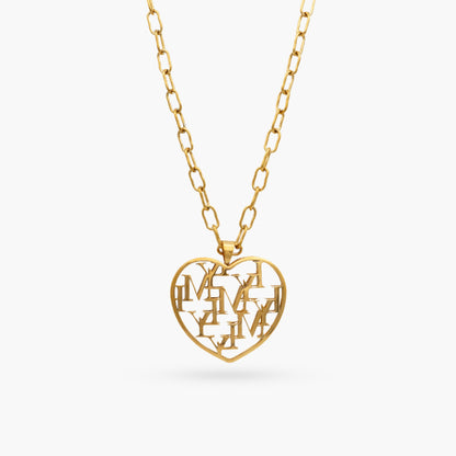 Large Heart Gold Necklace