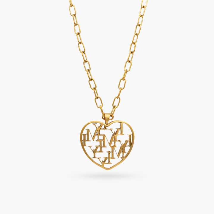 Large Heart Gold Necklace