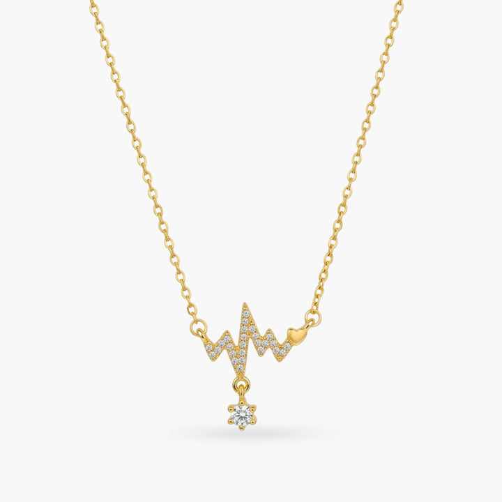 The Racing Heart Bling Gold Necklace
