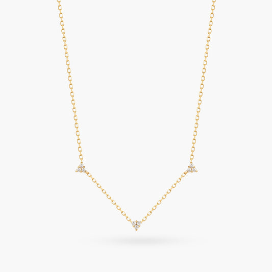14K Diamond Constellations Gold Dainty Necklace
