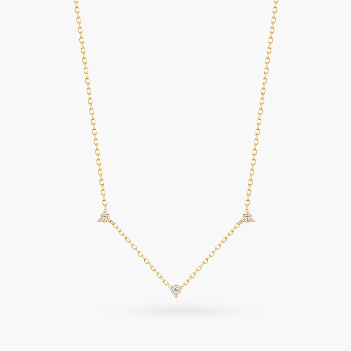 14K Diamond Constellations Gold Dainty Necklace