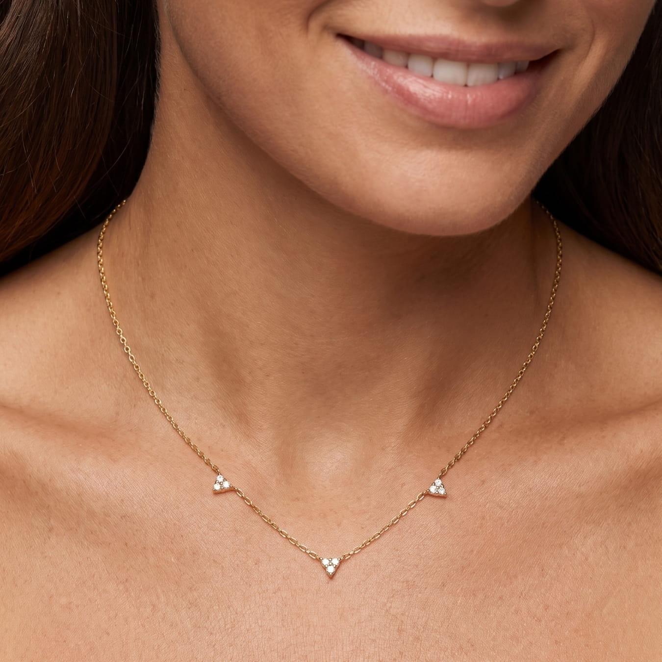 14K Diamond Constellations Gold Dainty Necklace
