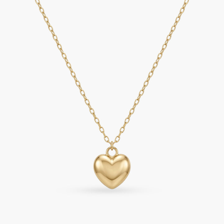 The Gold Link Necklace - Bubbly Heart