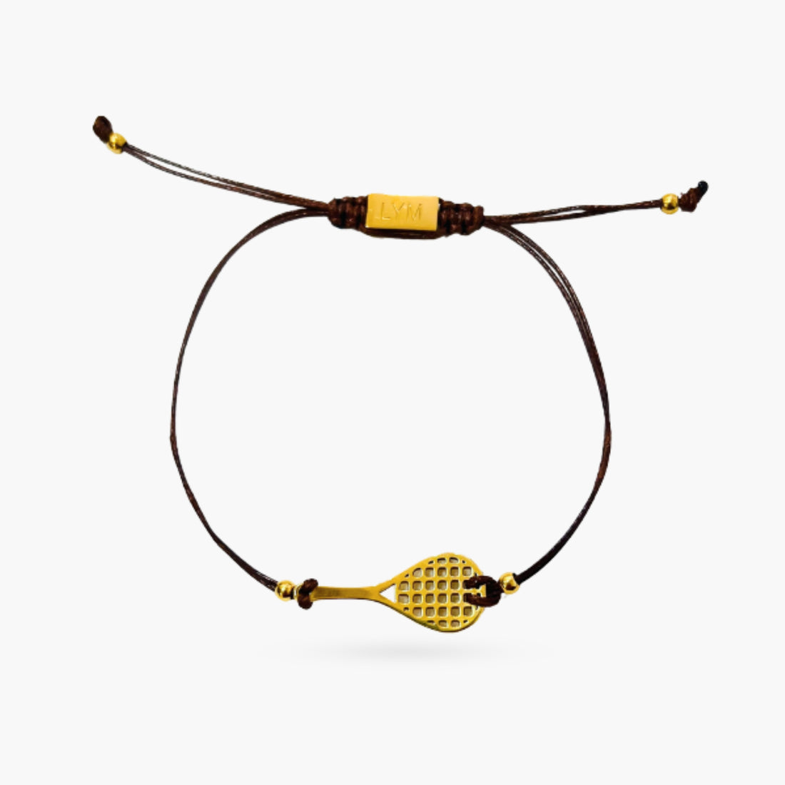 Savannah Cord Bracelet with Tennis Racket