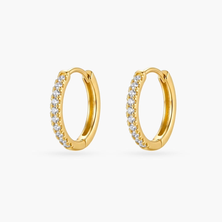 The Studded Gold Hoops