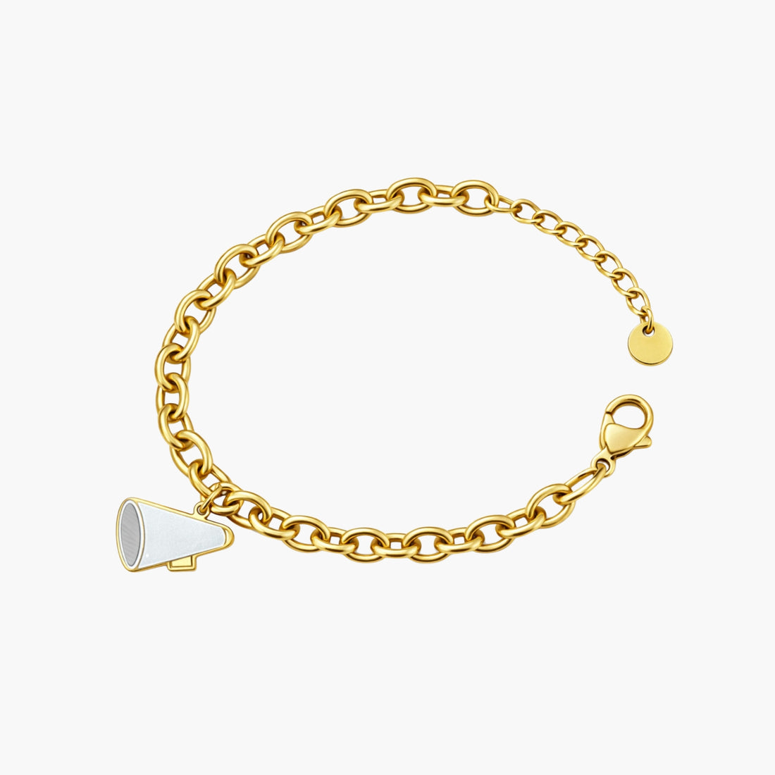 The Megaphone Silver & Gold Charm Bracelet