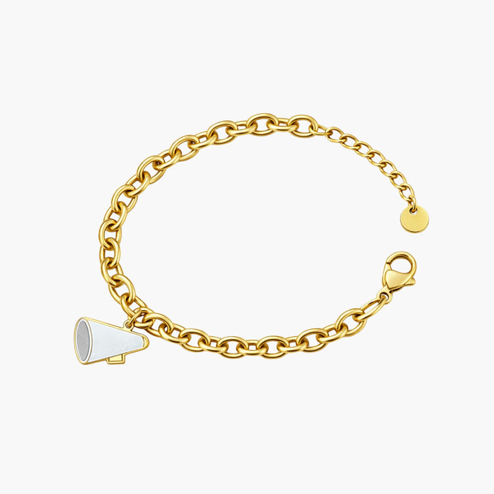 The Megaphone Silver & Gold Charm Bracelet