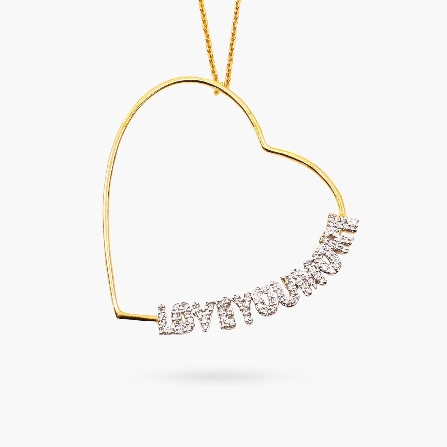 Lucy Love Necklace in White Diamonds and Gold