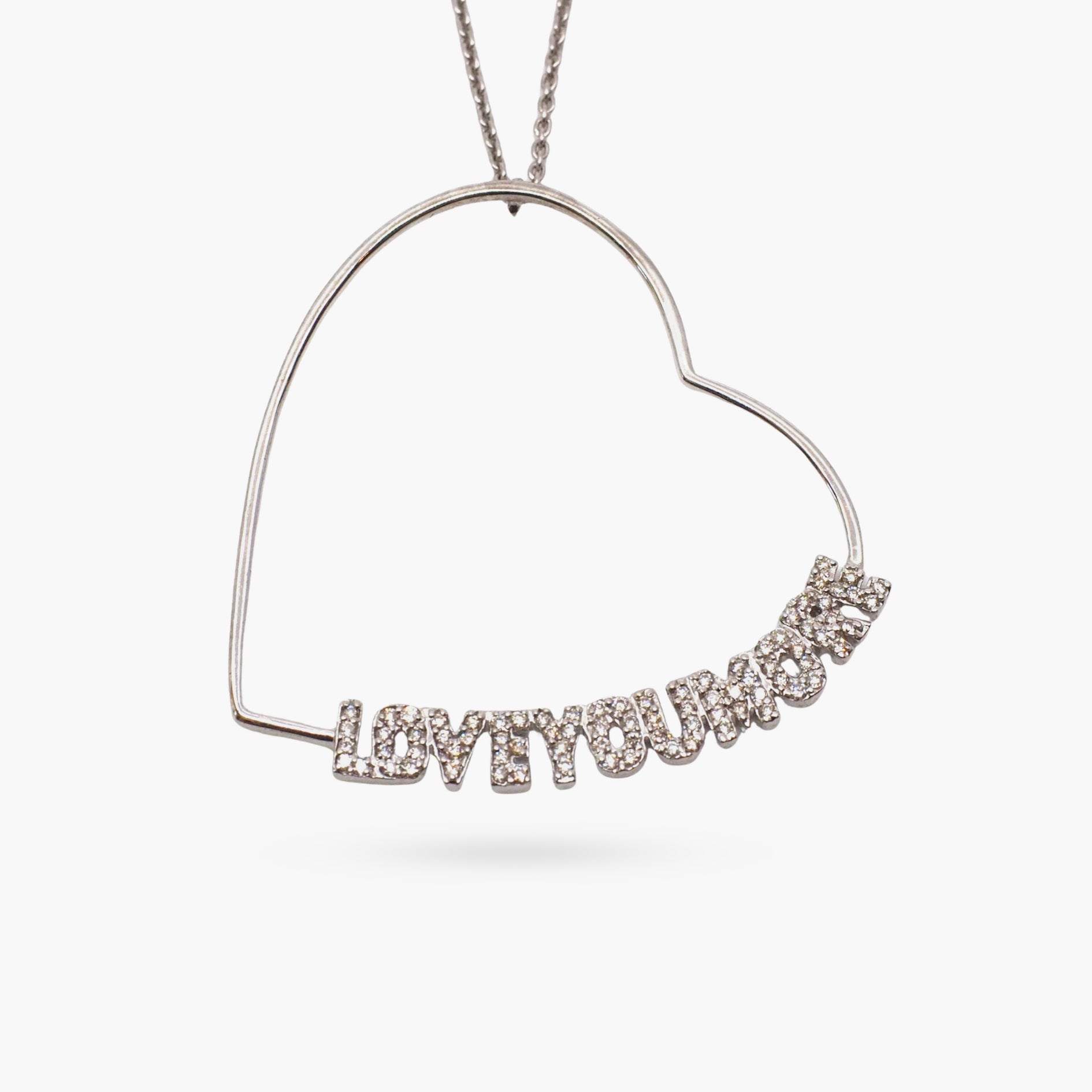 Lucy Love Necklace in White Diamonds and White Gold