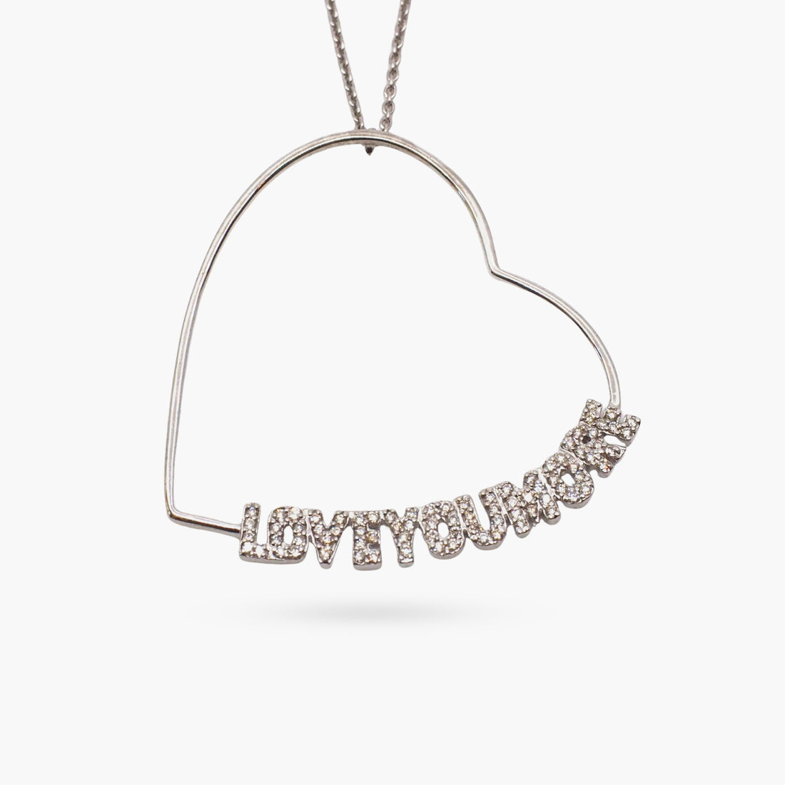 Lucy Love Necklace in White Diamonds and White Gold