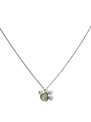 The Pearly Paw Silver Necklace
