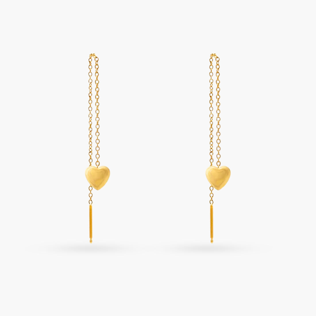 Heart on a String Gold Earrings