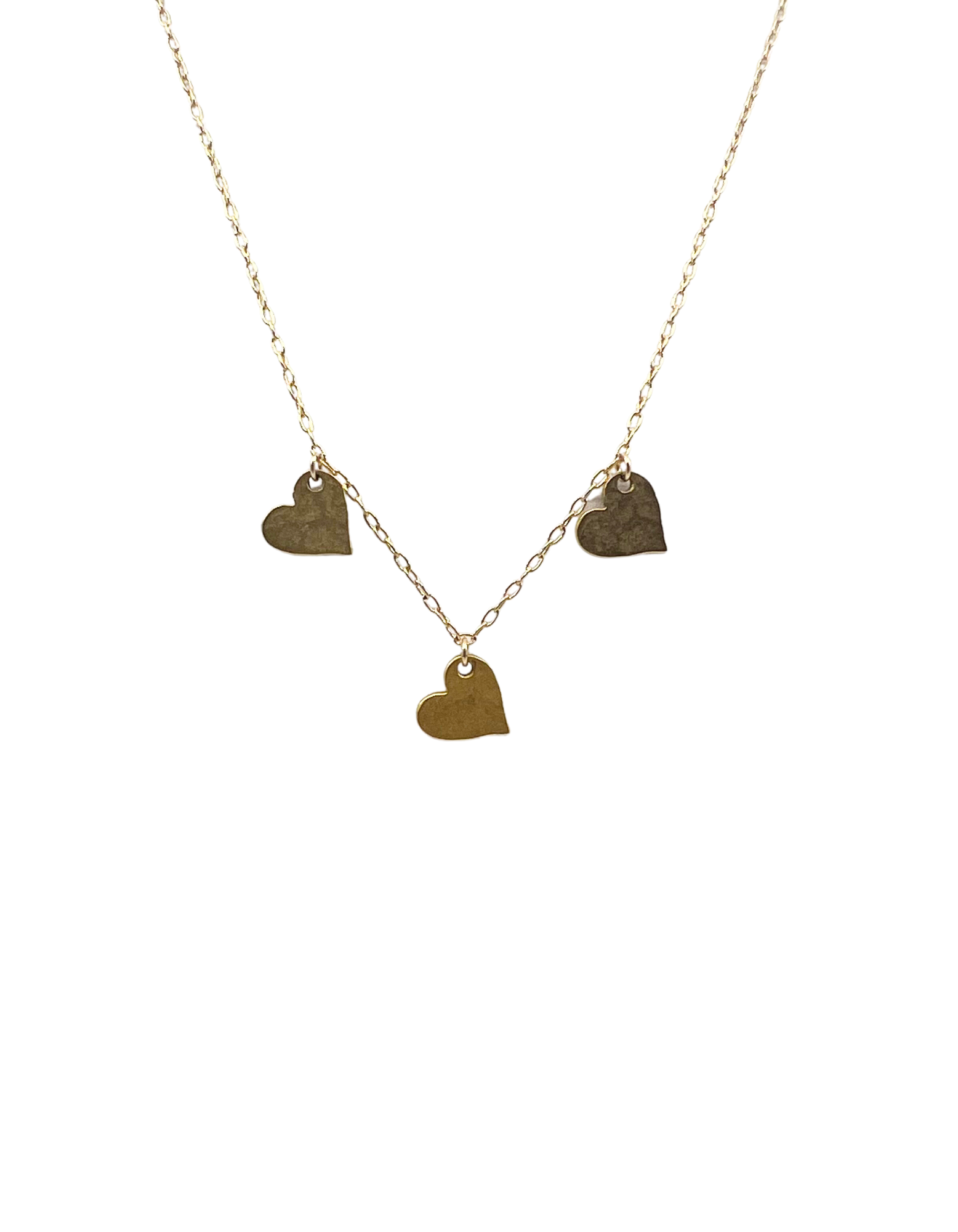 The Triple Hammered Heart Necklace