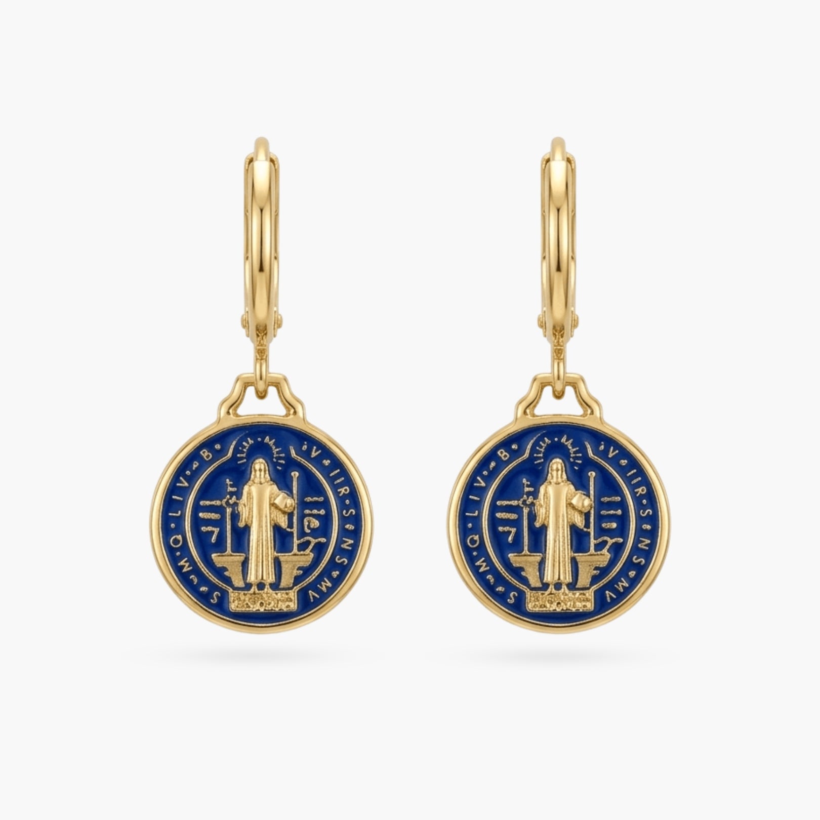 The St. Benedict Earrings in Enamel