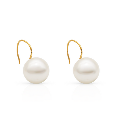 The Single Pearl Floating Earrings