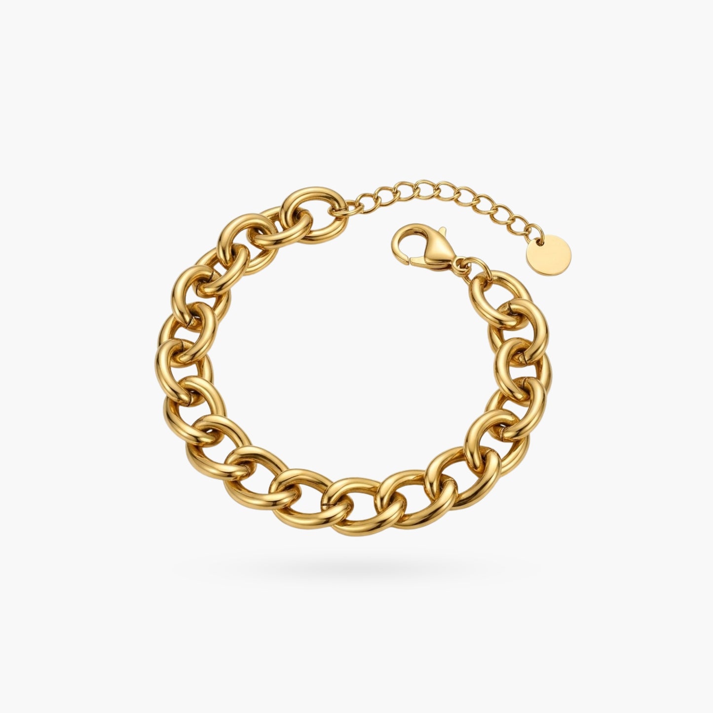 Gold Round Thick Bracelet