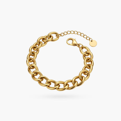 Gold Round Thick Bracelet