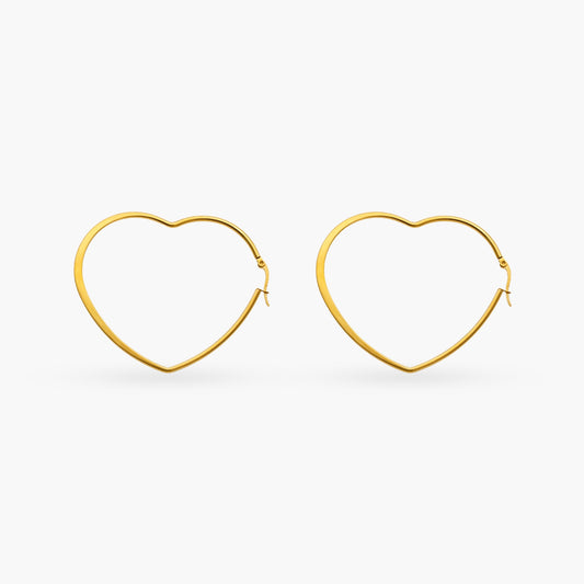 Large Heart Hoop Earrings