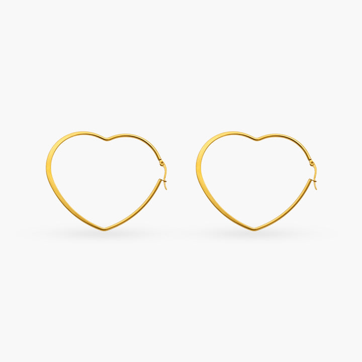 Large Heart Hoop Earrings