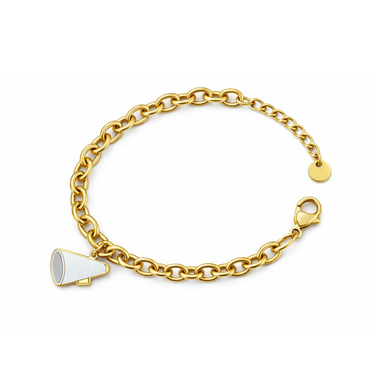 The Megaphone Silver & Gold Charm Bracelet