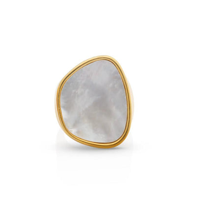 The Mother of Pearl Gold Ring