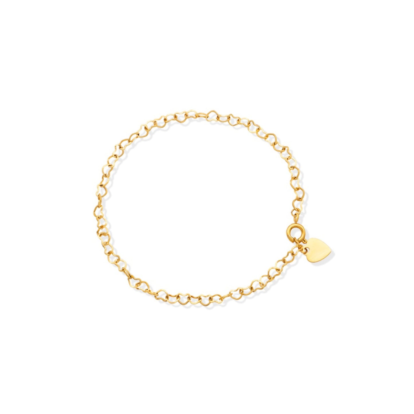 Heart Chain Gold Bracelet