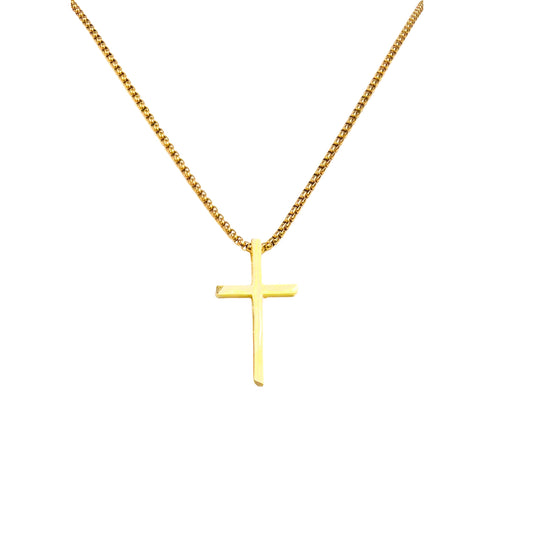The Gold Cross with Long Chain Necklace