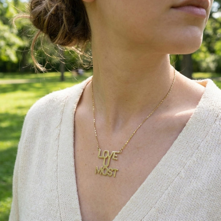 Love You Most Sunrise Necklace in 10K & 14K Gold