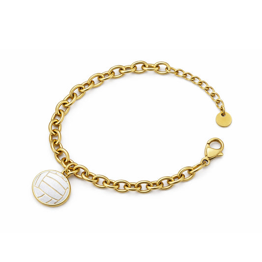 The Volleyball Silver & Gold Coin Bracelet
