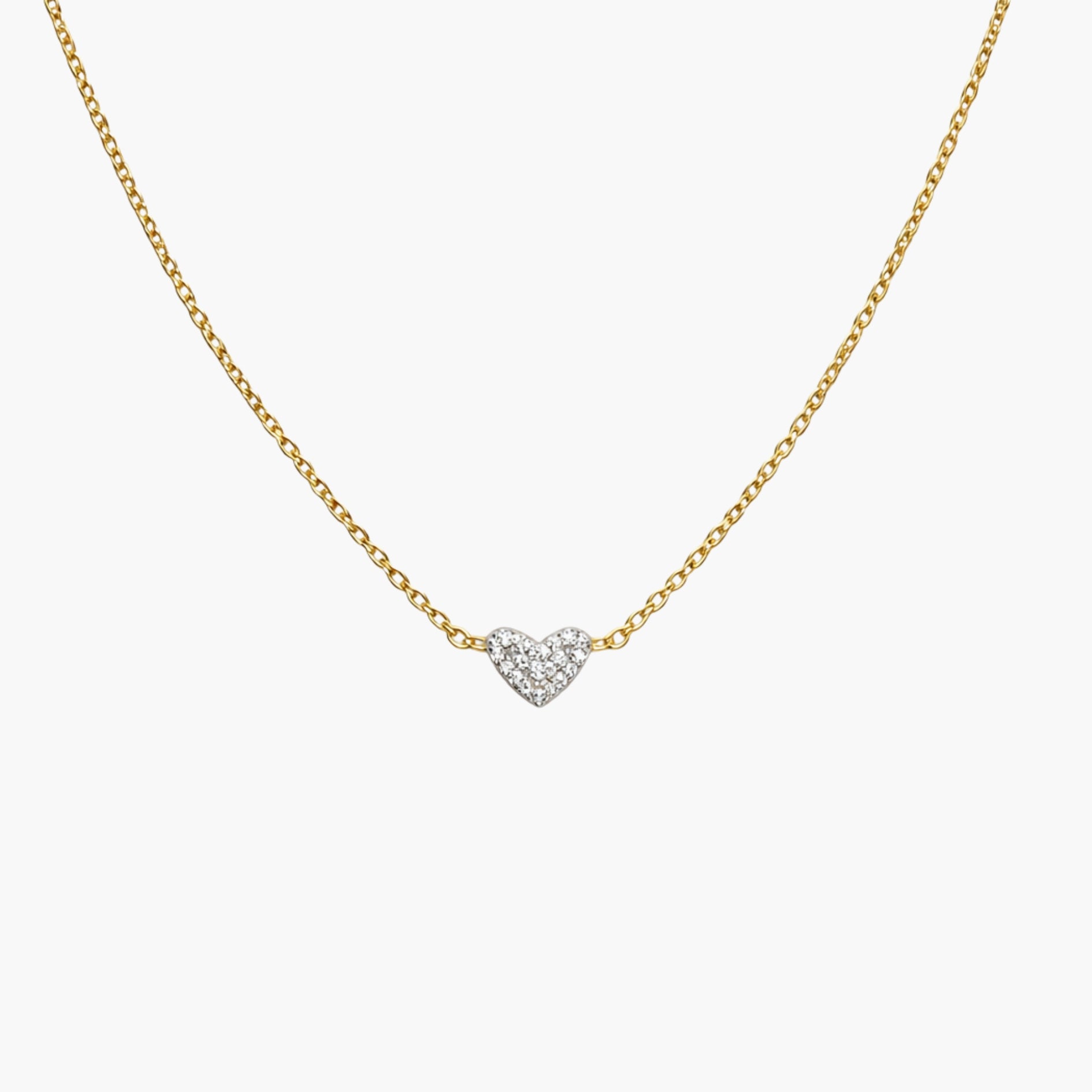 The Sparkling Silver Heart Necklace