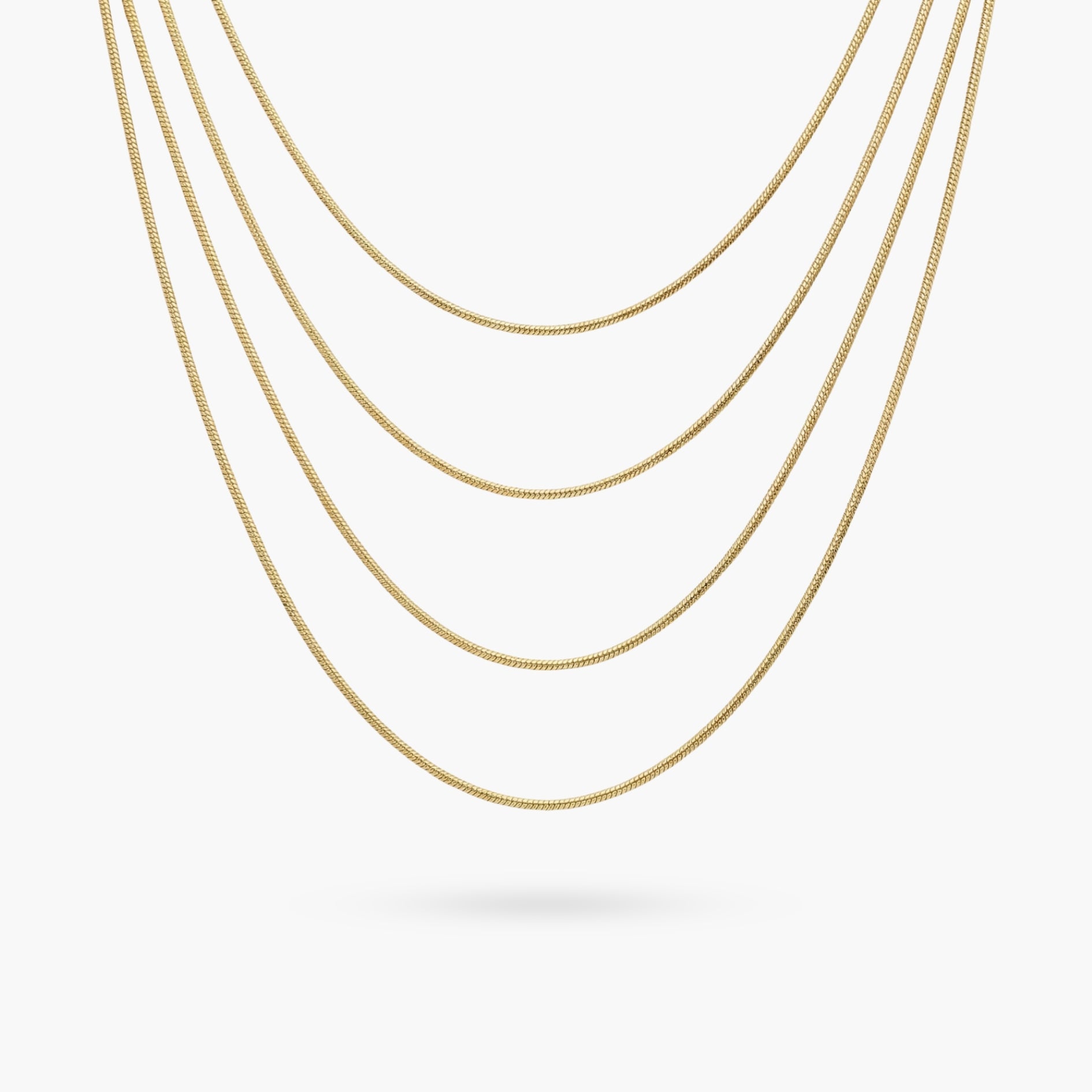 The Snake Chain Gold Set (4 in 1)